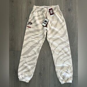 NWT Mitchell and Ness Hardwood Classic x Melody Ehsani Zebra Sweatpants Size S